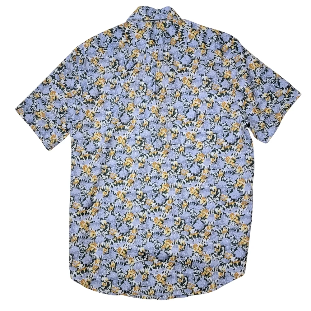 J. Crew Secret Wash Classic Floral Print Short Sleeve Shirt